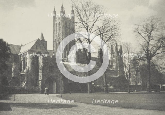 Canterbury Cathedral. From the album: Photograph album - England, 1920s. Creator: Harry Moult.