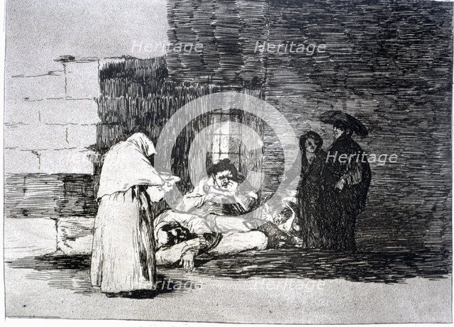The Disasters of War, a series of etchings by Francisco de Goya (1746-1828), plate 49 'Caridad de…