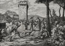 Umar ibn Hafsun, (c 846-918) at the castle of Ronda (province of Malaga, Andalusia, Spain), 1890. Creator: Joan Serra y Pausas.