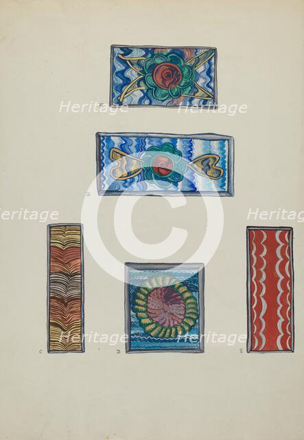 Panels from Tin Frames and Nichos, c. 1936. Creator: E. Boyd.