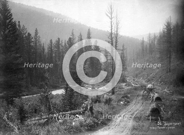 Udungui trade route, between Mysovaya and Ulyatui, end of 19th century. Creator: Nikolai Apollonovich Charushin.