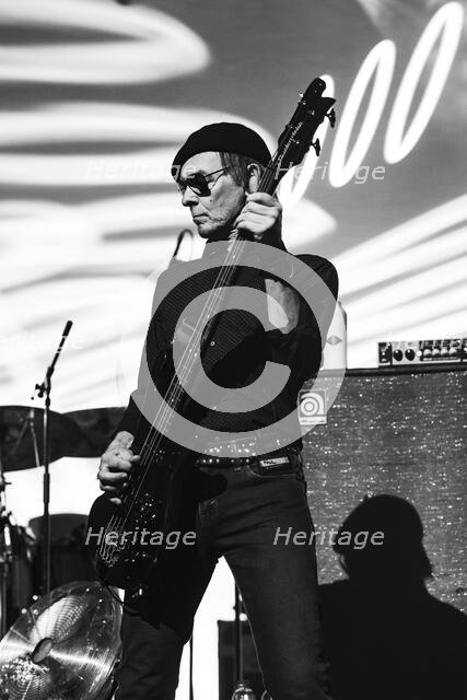 Paul Gray, The Damned live at Alexandra Palace, London, Apr 2023. Creator: Annapaola Marchesani.