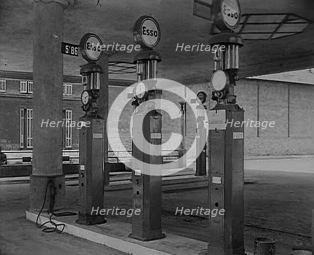 An Empty Petrol Station, 1943. Creator: British Pathe Ltd.