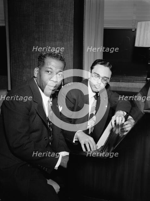 Portrait of Bernie Benjamin and George (George David) Weiss, New York, N.Y., ca. Apr. 1947. Creator: William Paul Gottlieb.