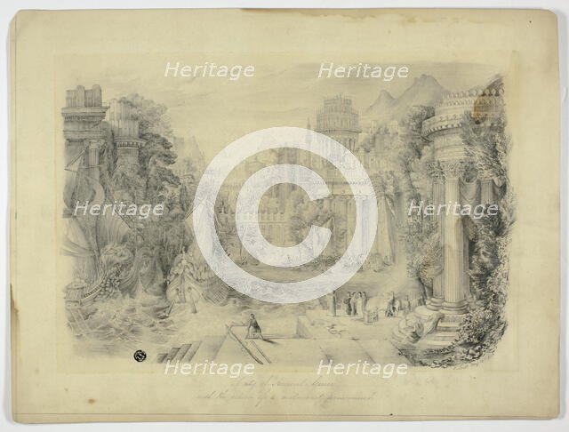 A City of Ancient Greece with the return of a victorious armament, 1863.  Creator: C. Scott.