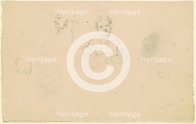 Studies of Figures, c. 1836-1843. Creator: James Goodwyn Clonney.