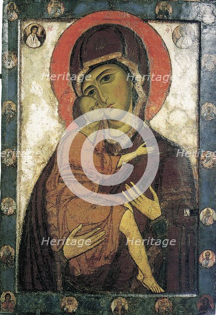 The Virgin of Belozersk, early 13th century. Creator: Russian icon.