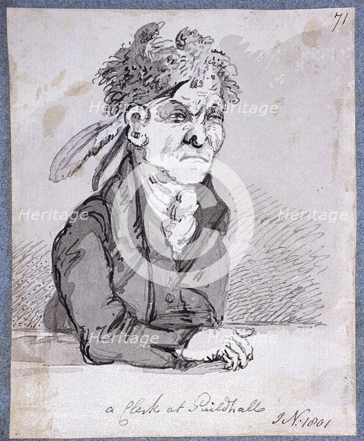Clerk from the Guildhall's Law Courts, 1801. Artist: John Nixon