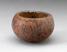 Miniature Bowl Incised and Painted with Geometric Motifs, A.D. 1400/1450. Creator: Unknown.