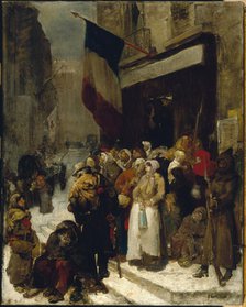 Cantine municipale au faubourg Saint-Martin, pendant le siège de Paris (1871), c1871. Creator: Gustave Guillaumet.