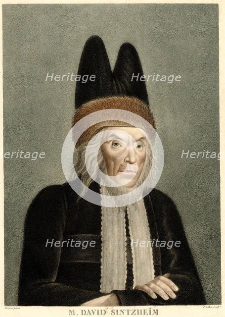 Portrait of David Sintzheim (1745-1812) , 1800s. Creator: Damame-Demartrais, Michel François (1763-1827).