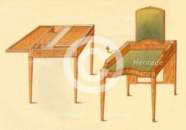 Dressing table and folding table, 1787, (1946). Creator: Unknown.