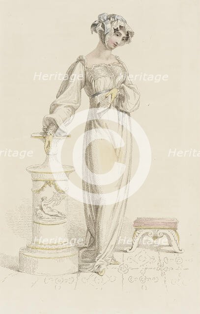 Fashion Plate (Morning Dress), 1812. Creator: Rudolph Ackermann.