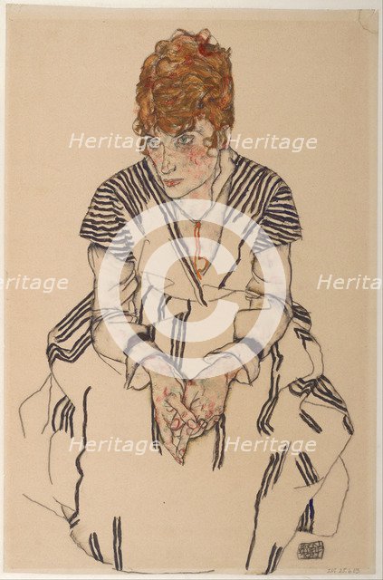 Portrait of the Artist's Sister-in-Law, Adele Harms, 1917. Artist: Schiele, Egon (1890–1918)