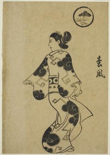 Matsukaze, from "Album of Courtesans (Keisei ehon)", c. 1700. Creator: Torii Kiyonobu I.