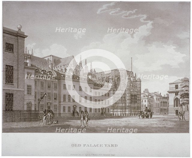 Old Palace Yard, Westminster, London, 1793. Artist: Thomas Malton II