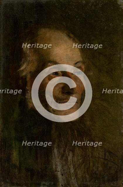 Head Study of an Old Man, around 1890. Creator: Ladislav Mednyanszky.