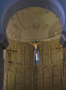 Christ crucified, Cristo de la Luz Shrine, Toledo, Castile-La Mancha, Spain, 2022.  Creator: LTL.