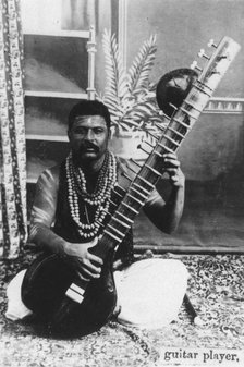 Sitar player, India, 20th century. Artist: Unknown