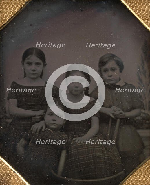 Professor Schneider's Children, ca. 1842. Creators: W. & F. Langenheim, William Langenheim.