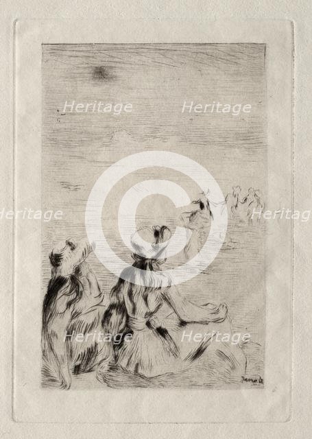 Sur la plage, à Berneval. Creator: Pierre-Auguste Renoir (French, 1841-1919).