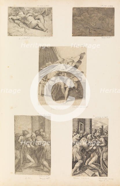 Sleeping Cupid, the Return of the Prodigal Son, ca. 1536-40. Creator: Andrea Schiavone.