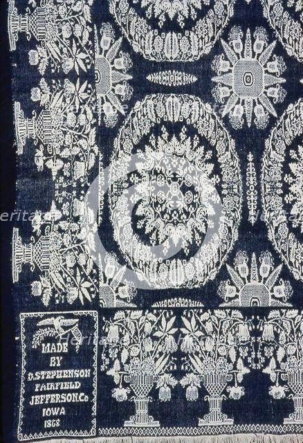 Coverlet, United States, 1868. Creator: Daniel Stephenson.