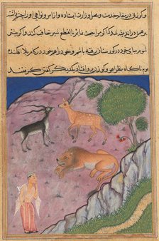 Page from Tales of a Parrot (Tuti-nama): Twenty-first night: The Brahman..., c. 1560. Creator: Unknown.