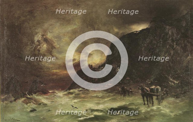 Storm at Wellington Heads, c.1908. Creator: Petrus van der Velden.