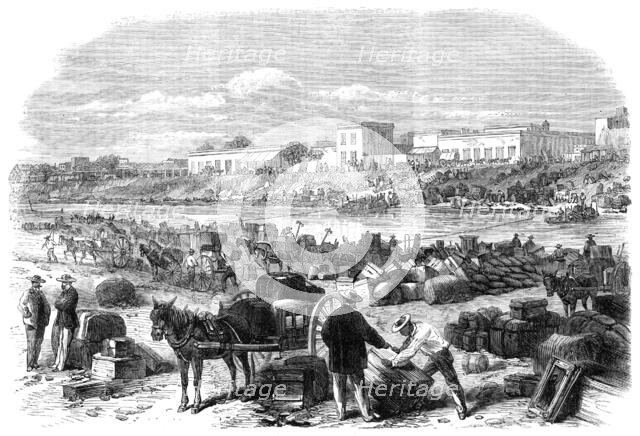 The War in America: the Confederates quitting Brownsville, Texas..., 1864. Creator: Unknown.