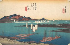 Distant View of Miho Beach from Ejiri, ca. 1834., ca. 1834. Creator: Ando Hiroshige.