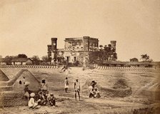 Lucknow, India: the military mess house surrounded by fortifications after the Indian..., c1858. Creator: Felice Beato.
