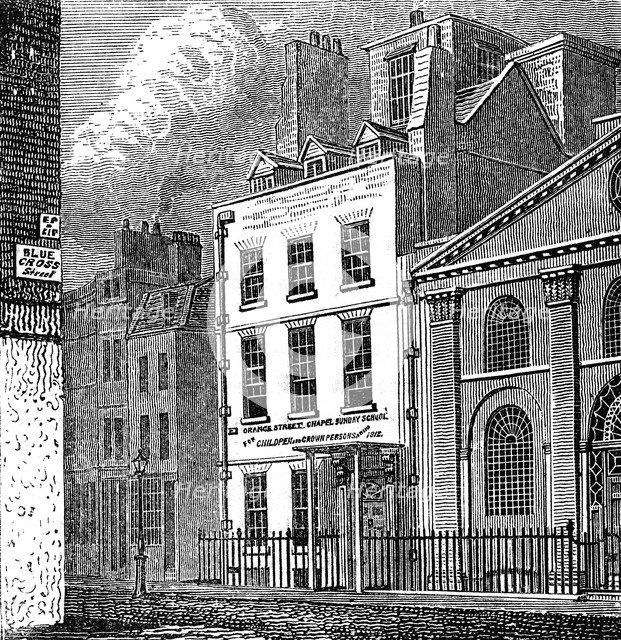 Isaac Newton's house, St Martin's Street, Leicester Square, London, c1850. Artist: Unknown