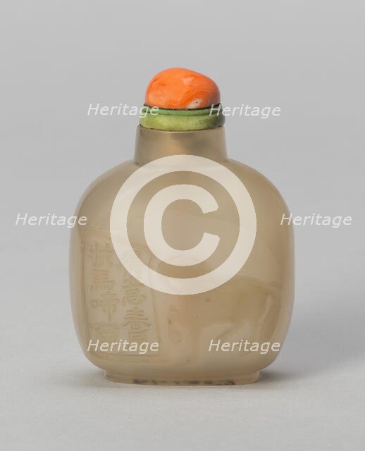 Snuff Bottle with a Horse, Qing dynasty (1644-1911), 1800-1850. Creator: Unknown.