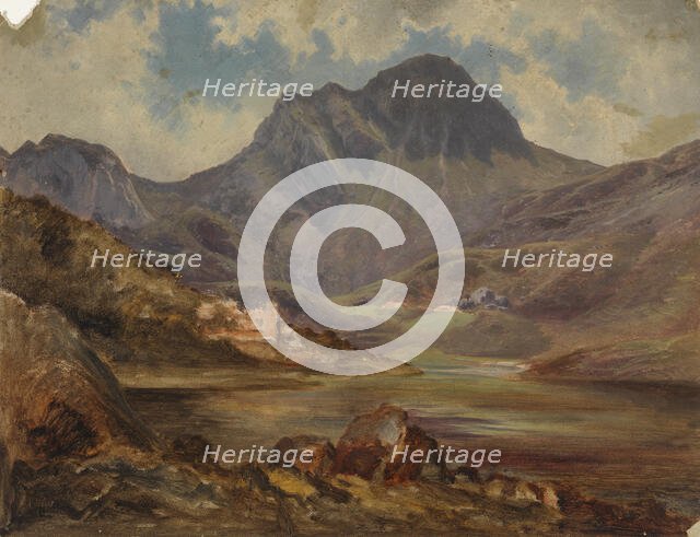 Alpine lake in Bavaria, 1873. Creator: Johan Knutson.