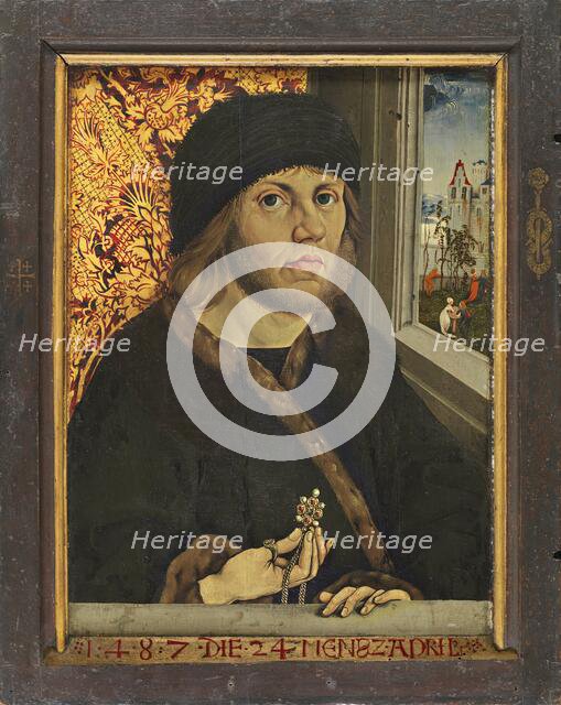 Portrait of Johann von Rückingen (?) (recto), 1487. Creator: Wolfgang Beurer.
