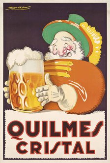 Quilmes Cristal Bier, 1930. Creator: Mauzan, Luciano Achille (1883-1952).
