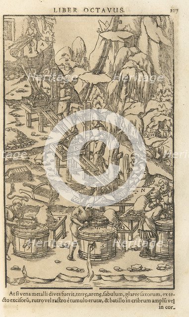 Illustration from De re metallica libri XII by Georgius Agricola, 1556. Artist: Anonymous  