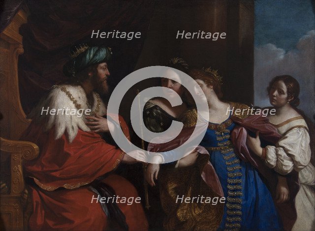 The story of Esther and Ahasuerus, 1639. Artist: Guercino (1591-1666)
