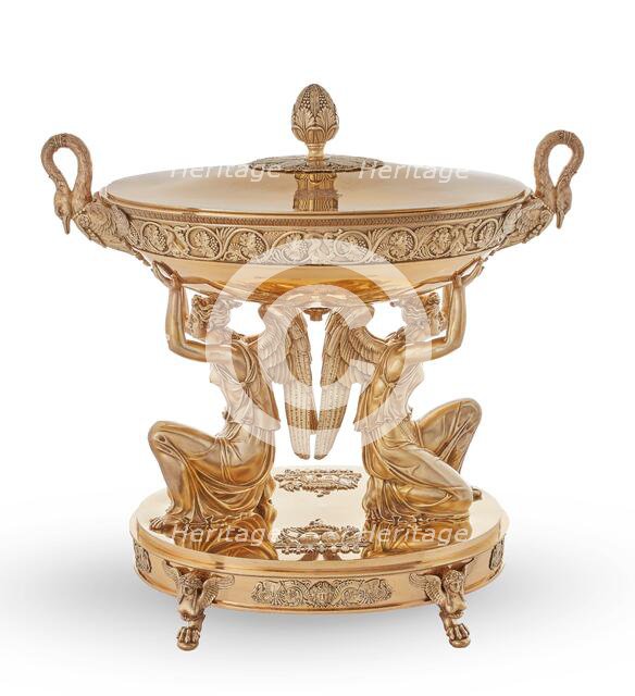 Soup tureen, cover, and liner from the Branicki Service, 1819. Creators: Jean Baptiste Claude Odiot, Pierre-Paul Prud'hon, Adrien Louis Marie Cavelier.
