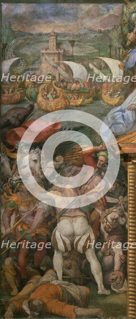 Emperor Charles V Captures Tunis, c. 1565. Creator: Zuccari, Taddeo (1529-1566).