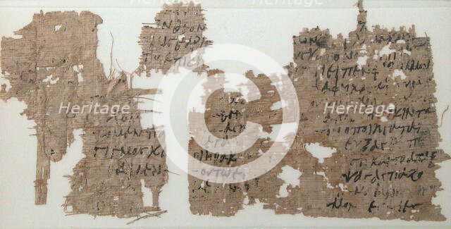 Papyrus Fragments, Coptic, 4th-7th century. Creator: Unknown.