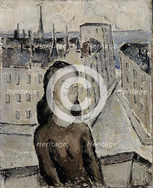 Girl on the Balcony, 1932. Creator: Ernst Krohn.