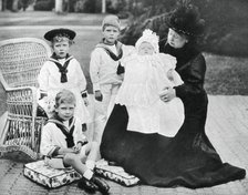 Queen Victoria with her great-granchildren at Osborne House, Isle of Wight, 1900. Artist: Unknown