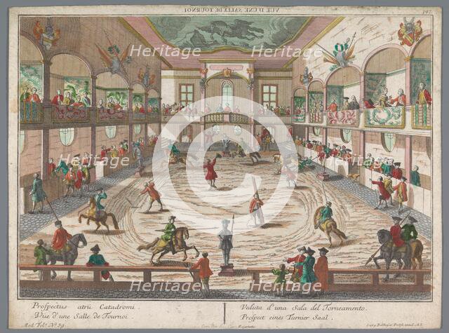 View of a tournament school, 1742-1801. Creator: Anon.