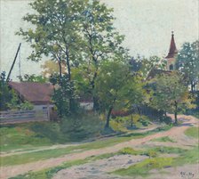 Landscape from Petrzalka, around 1911. Creator: Gustav Mally.