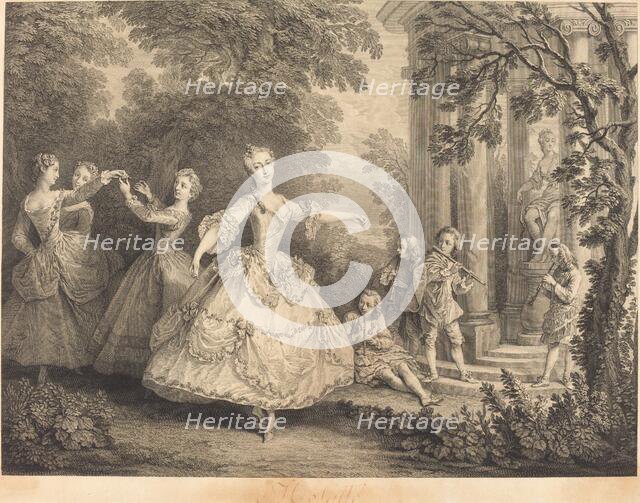 Mlle. Salle, 1732. Creator: Nicolas de Larmessin.