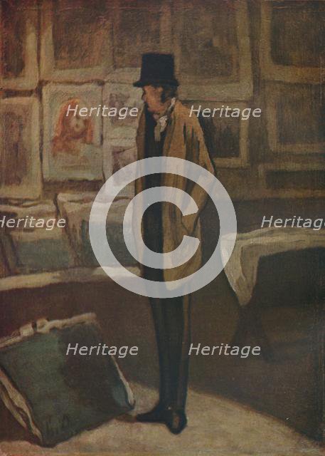 'The Print-Lover', 1857-1860, (1937). Creator: Honore Daumier.