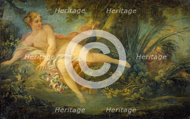 Nymph surprised, after Boucher. Creator: Unknown.