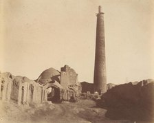 [Minaret of the Chief Mosque at Damghan, 1026-1029], 1840s-60s. Creator: Possibly by Luigi Pesce.